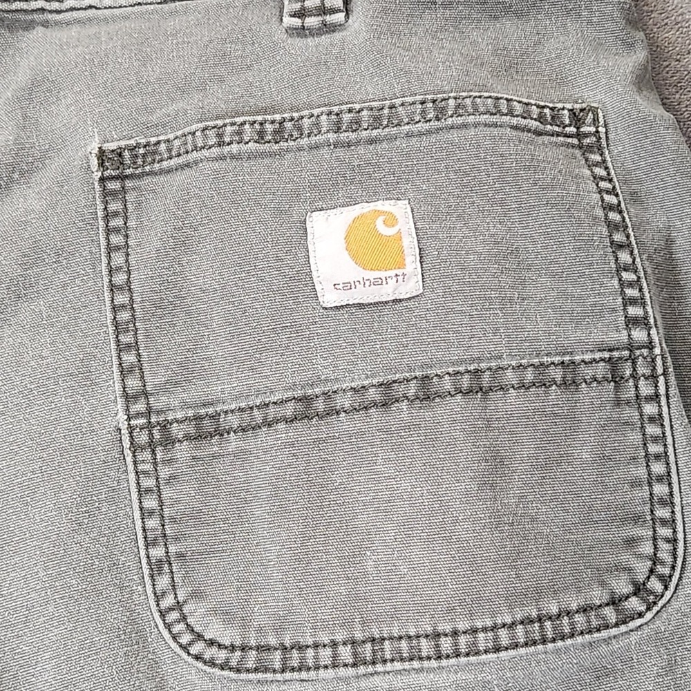 Carhartt Pants Mens 36x32 Gray Relaxed Straight Rigby Dungaree 102291 306 - Picture 10 of 12